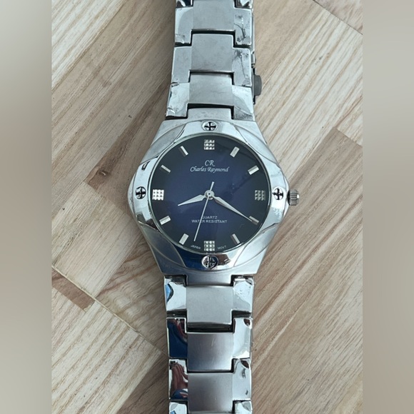 Charles Raymond Men’s Watch Stainless Bracelet Blue Dial - Picture 6 of 14